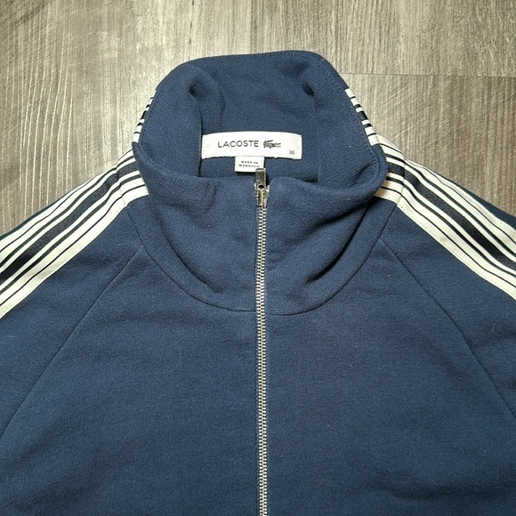 Lacoste Full Zip Fleece Track Jacket - 36 (US 16) - Picture 4 of 5